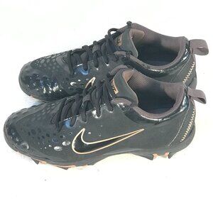 NIKE Fast Flex Black Gold Running Workout Athletic Shoes Cleats